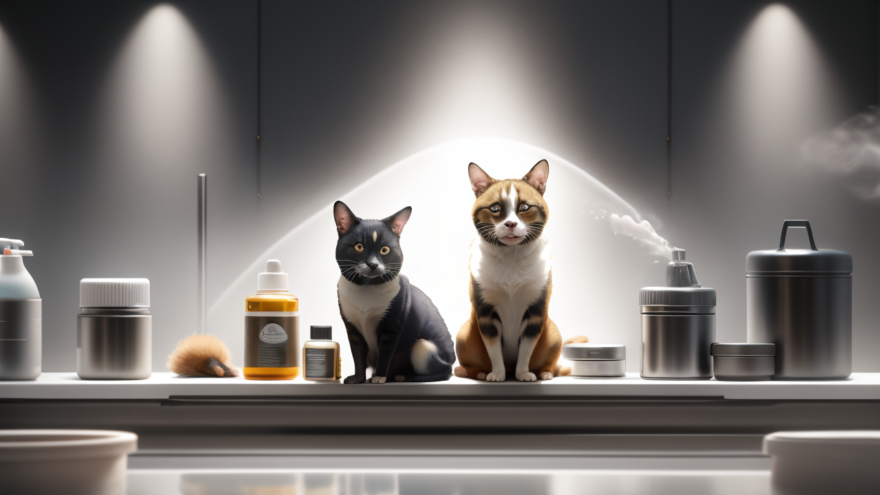 pet friendly, Pet-friendly pest control concept in an organized and clean skincare setting.